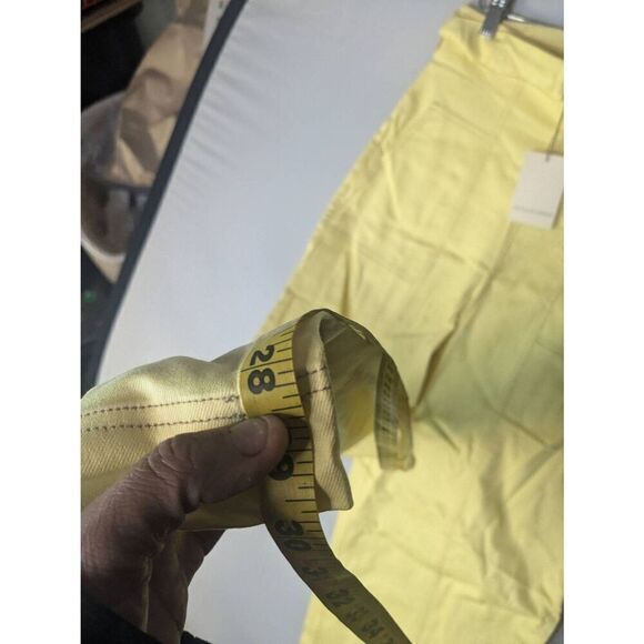 NWT REVOLVE The East Order Goldie Lemon Yellow Ultra High Waisted Flare Pants S - Picture 10 of 12